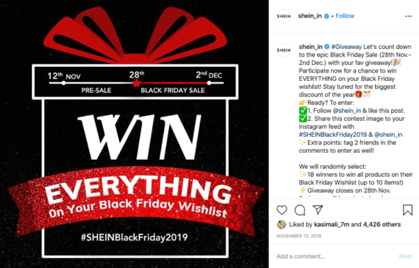 Black Friday Sale Banner for Instagram Contests