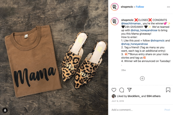 Clothe with Shoes for Mother's Day Instagram Contests