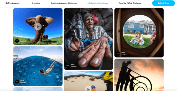 GoPro Awards Site User-Generated Content (UGC)