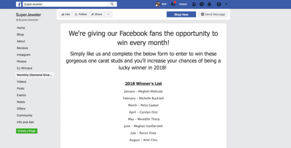 Your Product or Service for contest marketing