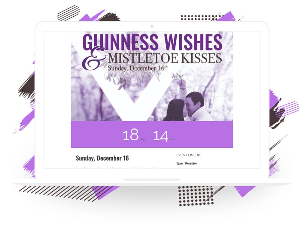 Yelton Fine Jewelers’ “Guinness Wishes and Mistletoe Kisses” Event Landing Page