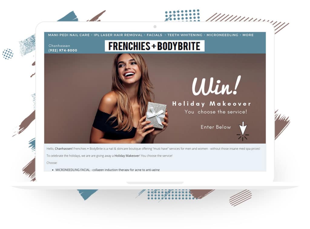 Frenchies + BodyBrite’s “Win a Holiday Makeover” Giveaway