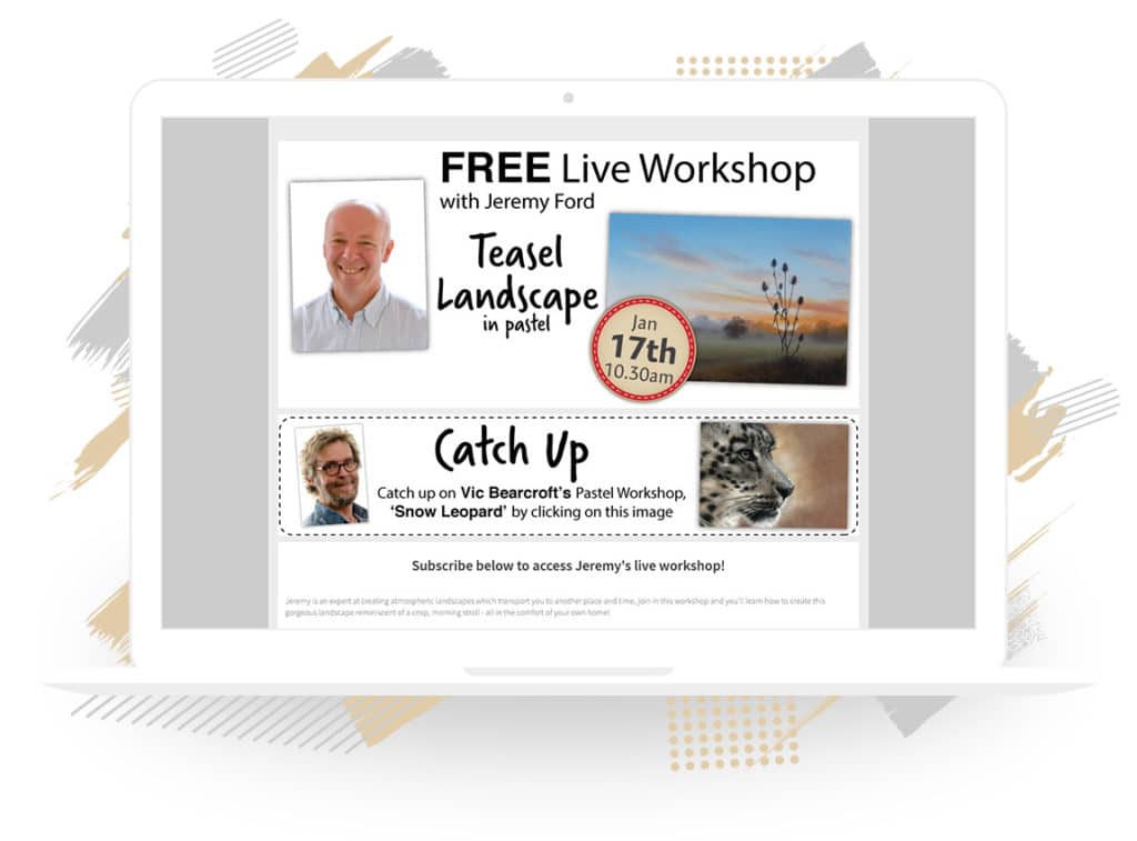 SAA’s “Free Live Workshop with Jeremy Ford” Sign-Up Form