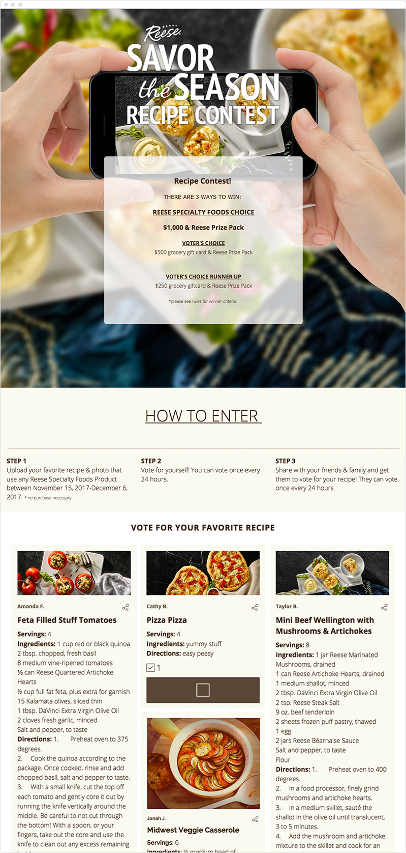 Holiday Recipe Contest