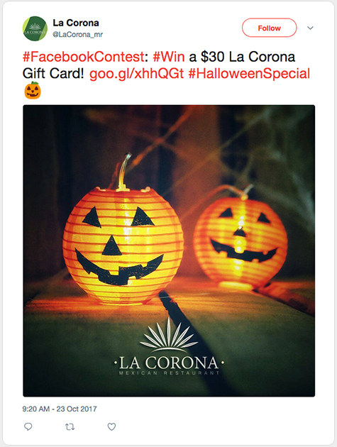 Twitter post by Corona