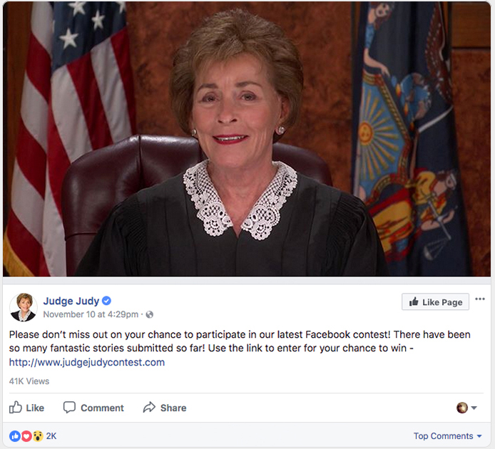 Video post by Judge Judy