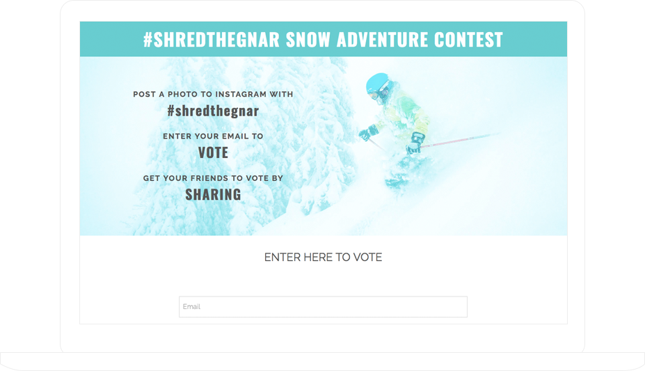 Instagram hashtag Vote Contest