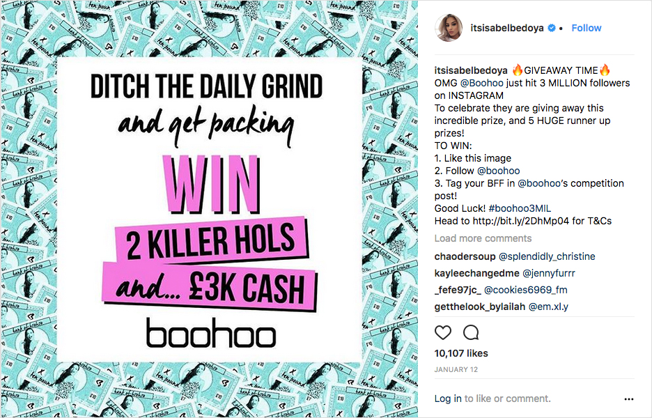 boohoo Clothing Acknowledges Followers