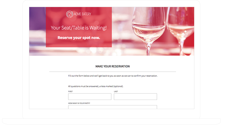 Reservation Template