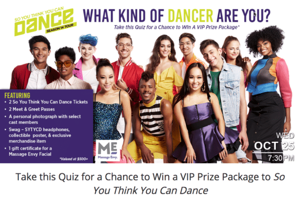 Contest Marketing Example - Dance