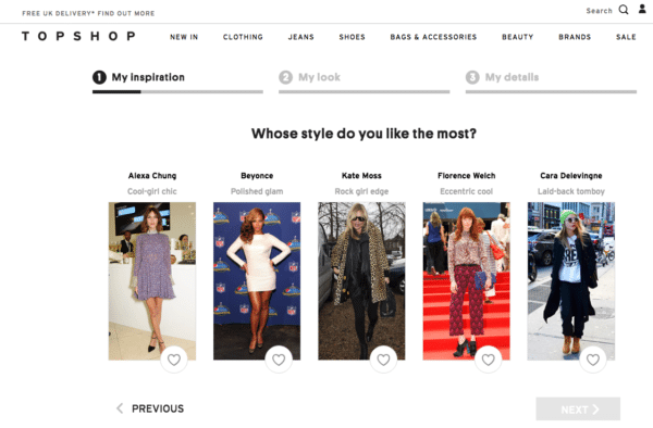 Marketing quiz questions - topshop