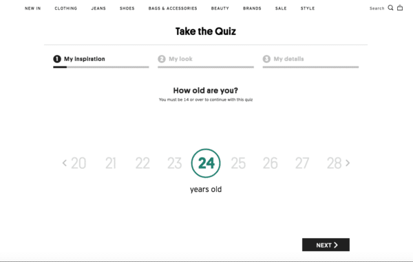 Marketing quiz questions - topshop 2