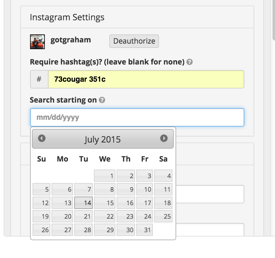 Instagram Settings
