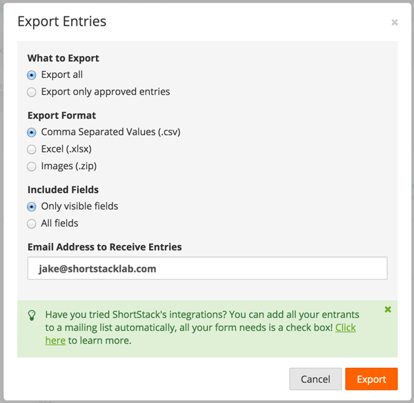 Export Database