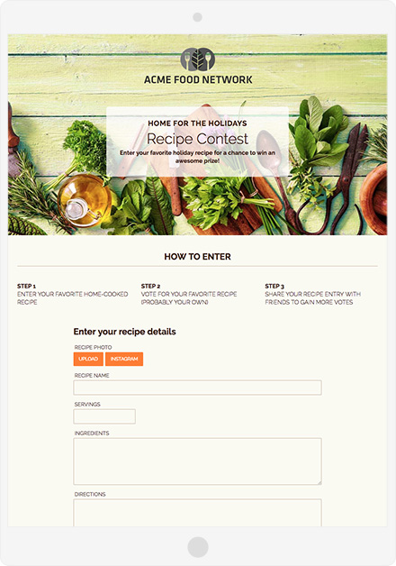 Recipe Contest Template