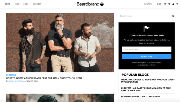 Beardbrand for Content Marketing for Business Campaign Plan
