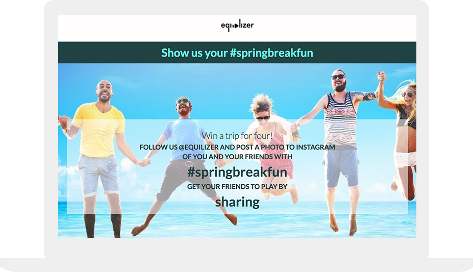 Spring break hashtag contest