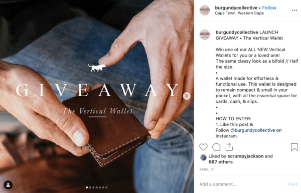 Burgundry Giveaway for A Brand New Style for Business Growth