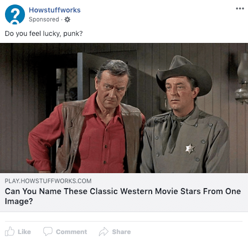 Promote the Quiz example from Howstuffworks for Guide for Using Quizzes in Digital Marketing