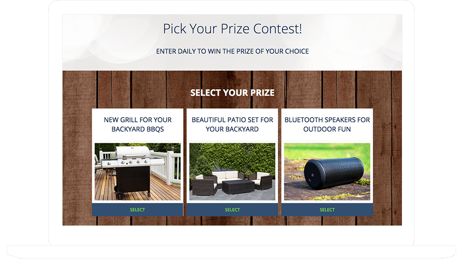 Pick Your Prize Example