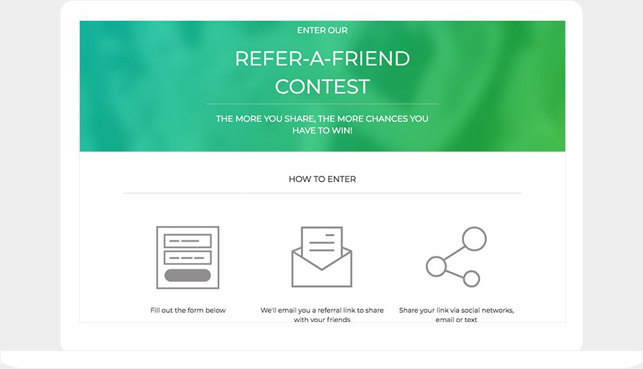 ShortStack's Refer-a-Friend template
