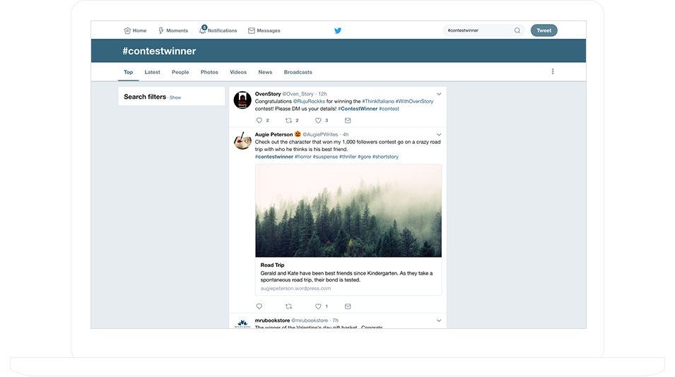 Twitter Search Contest Winner