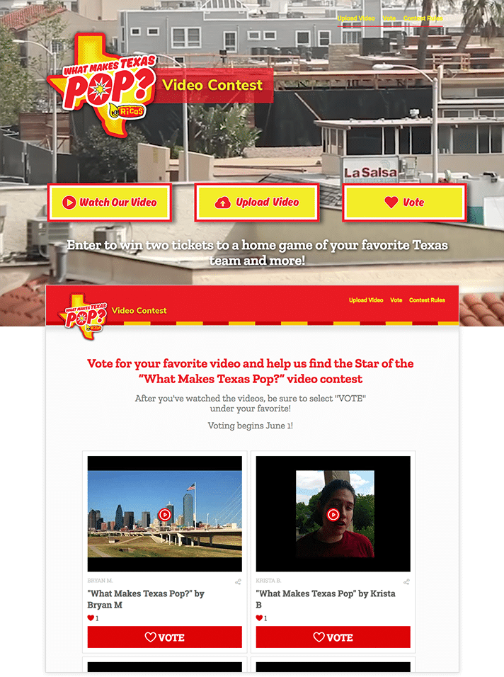 Video Voting contest by Rico's Popcorn