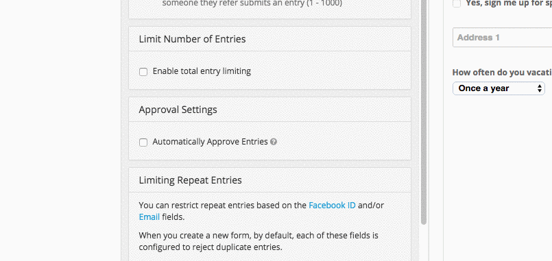 Limit Campaign Entries