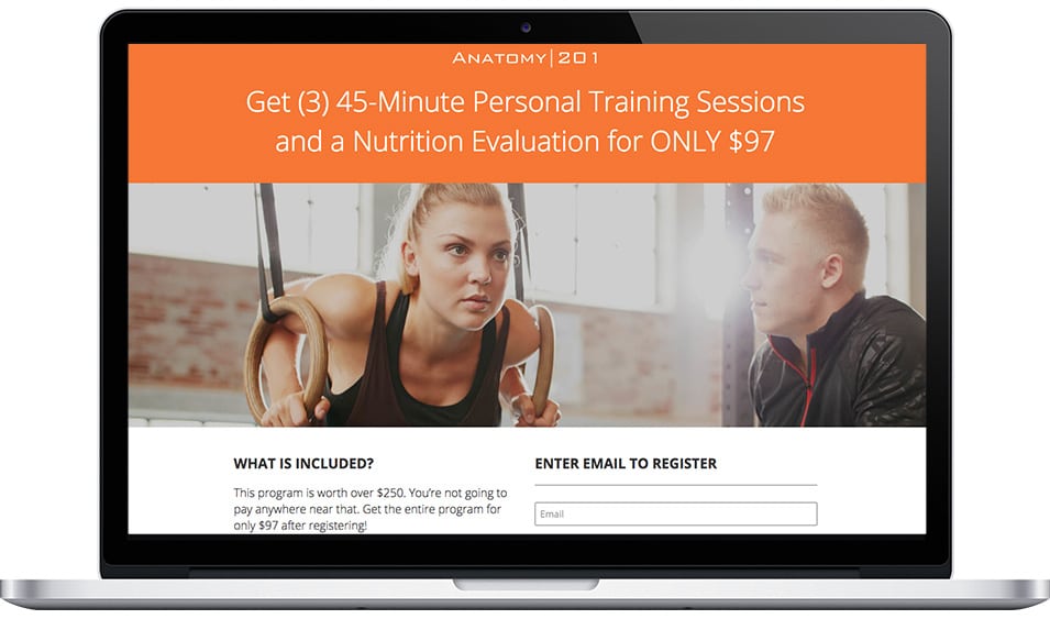 Anatomy|201’s Personal Training Sessions and Nutrition Evaluation Discount Registration Form