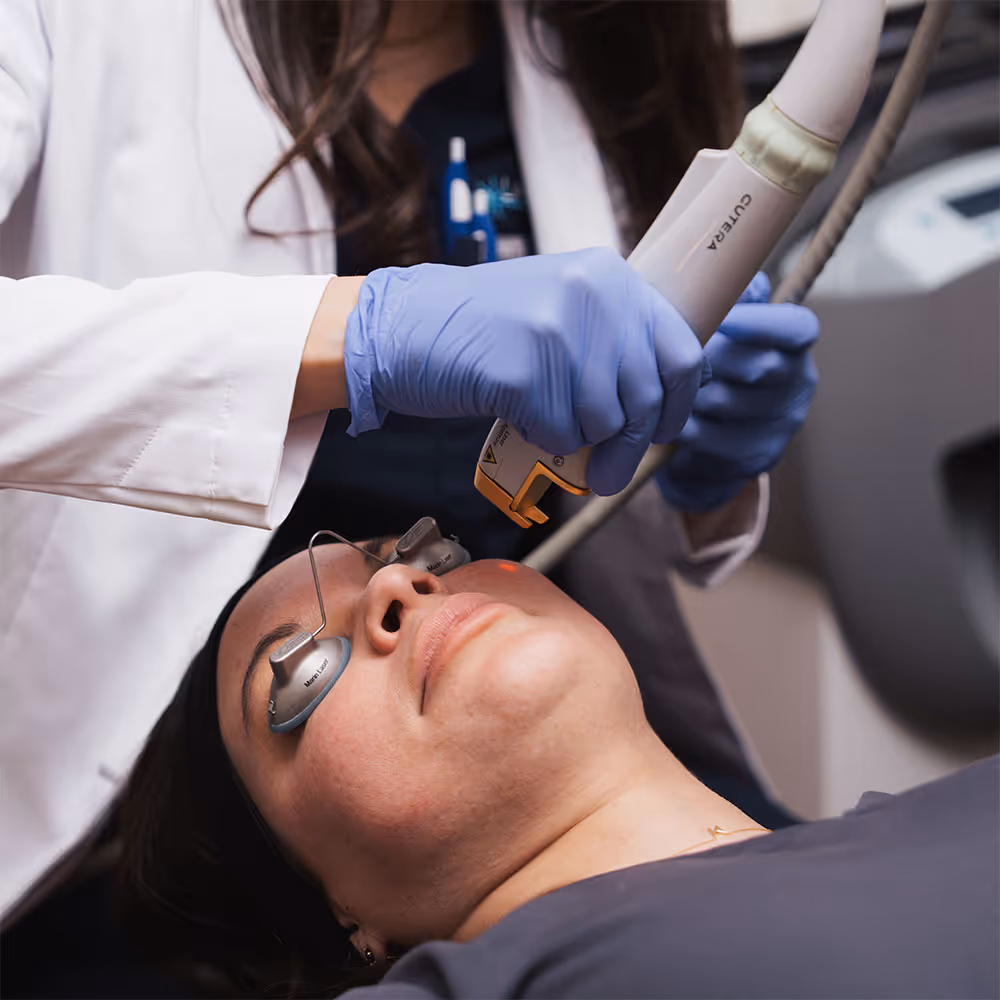 Patient is getting Genesis treatment after learning about Botox Corte Madera CA