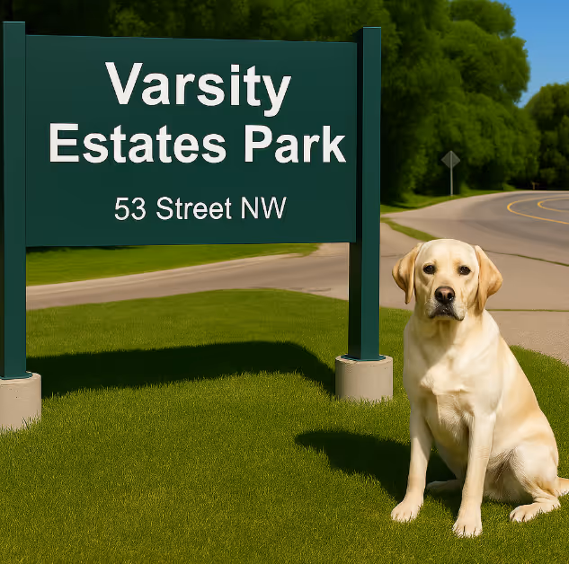 Varsity Estates Park Sign