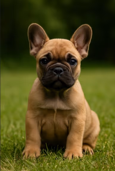 French Bulldog puppy sitting on grass – male, female, and unique dog name ideas inspiration