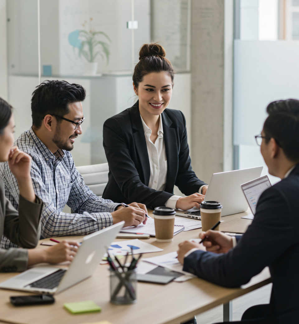 Doctors smiling in clinic — medical practice bookkeeping and accounting
