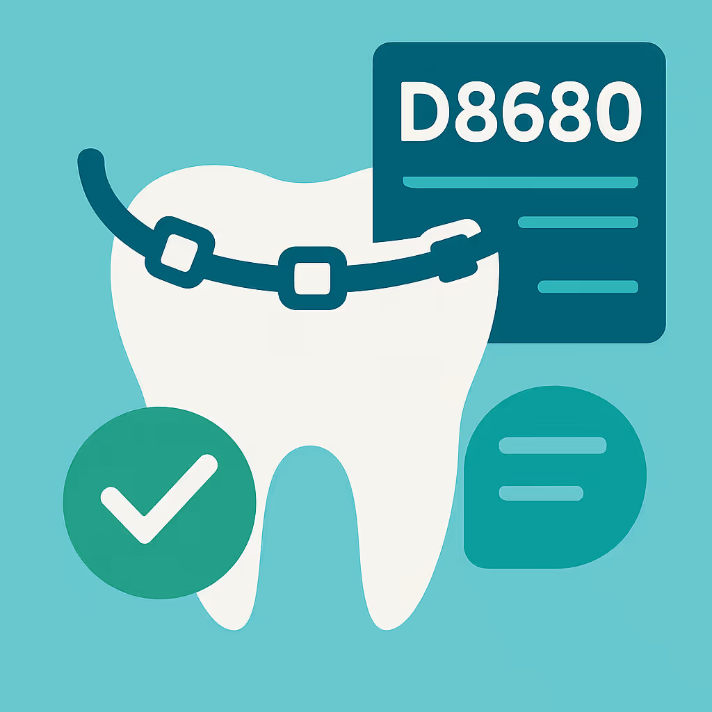 Understanding Dental Code D8680 – Orthodontic retention (removal of appliances, construction and placement of retainer(s))
