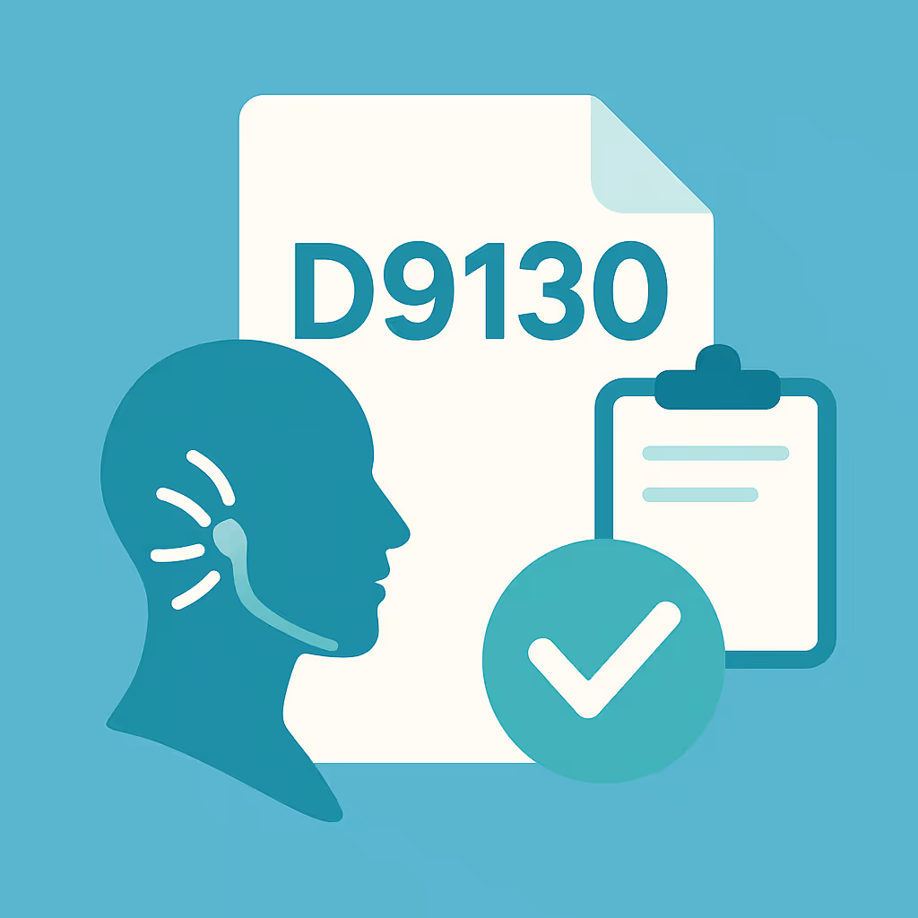 Understanding Dental Code D9130 – Temporomandibular joint dysfunction – non-invasive physical therapies