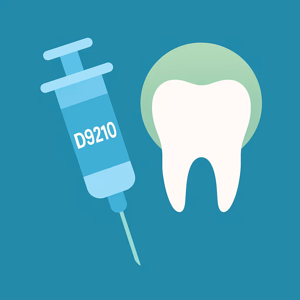 Understanding Dental Code D9210 – Local anesthesia not in conjunction with operative or surgical procedures