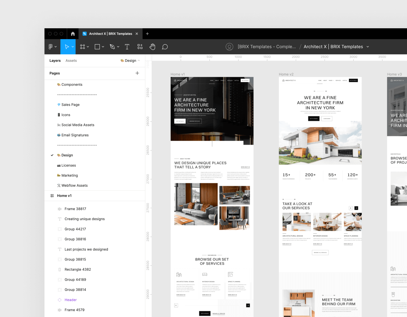 Figma File Included - Architect X Webflow Template