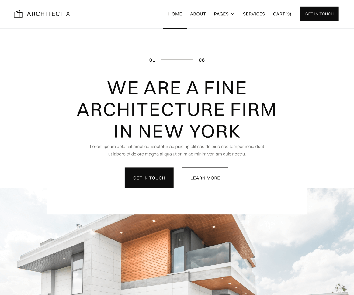 Home V2 - Architect X Webflow Template