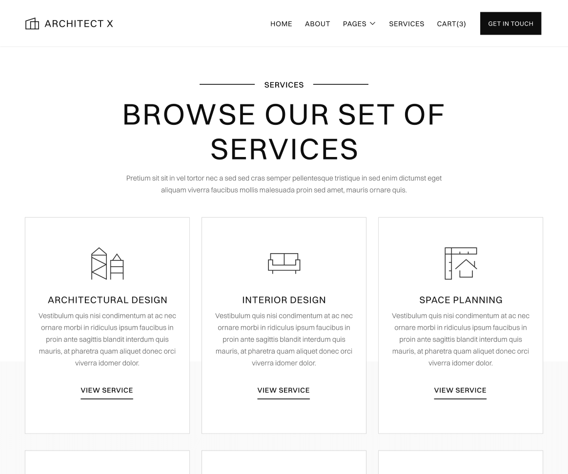 Services - Architect X Webflow Template