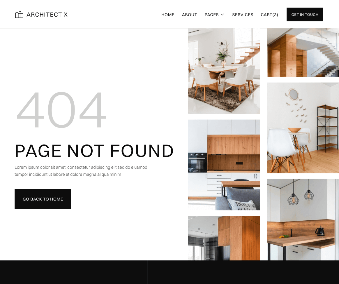 404 Not Found - Architect X Webflow Template