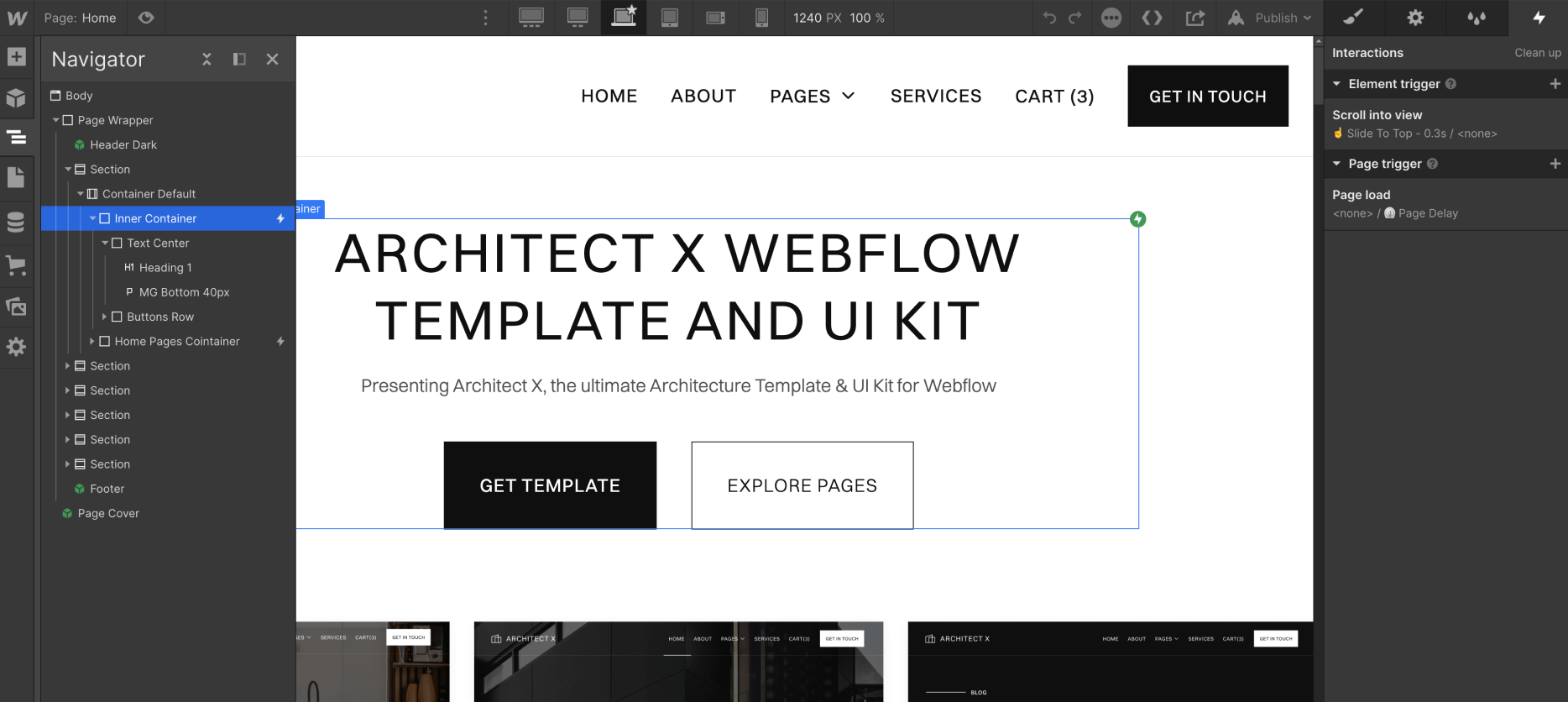 Animations - Architect X Webflow Template