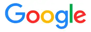 Google logo on a white block.