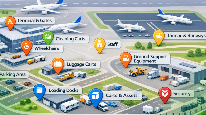 Airport RTLS Solutions: Real-Time Asset Tracking to Reduce Costs, Improve Passenger Flow, and Optimize Airport Operations