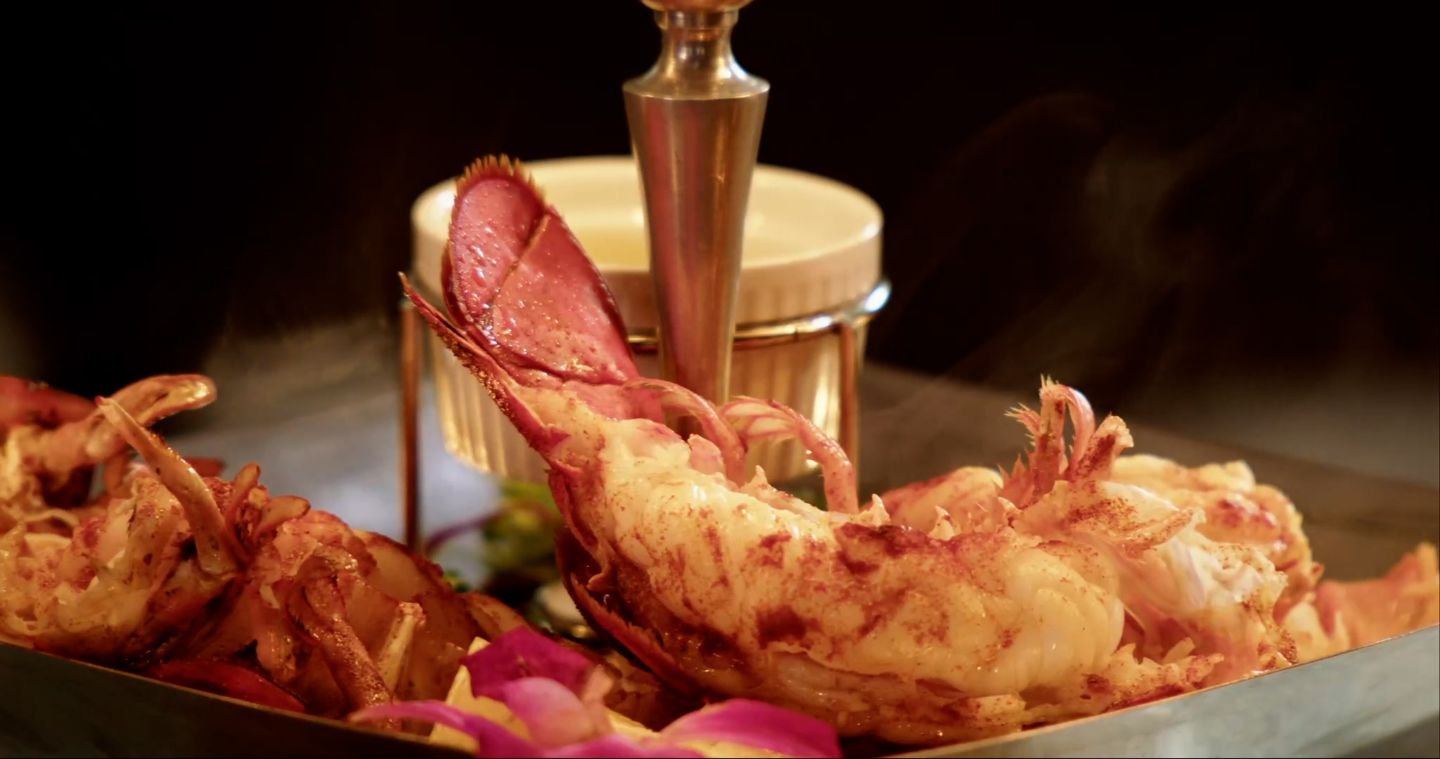 Lobster served during dinner at Gatsby's Wine Cafe & Steakhouse in Canon Beach, oregon