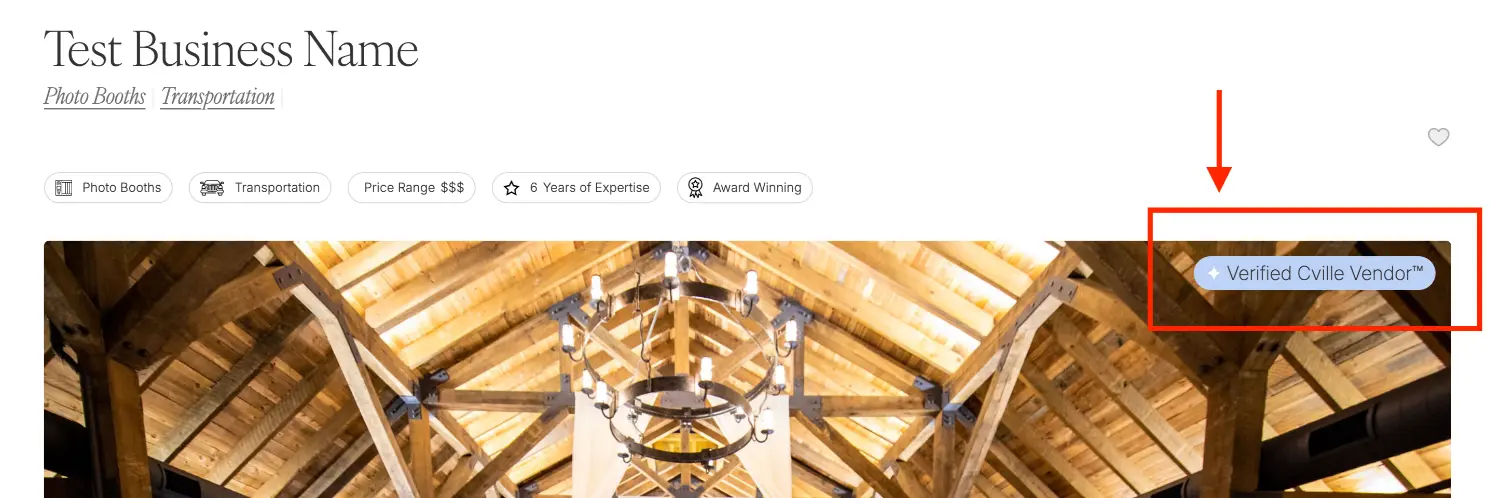 A website banner shows "Verified Civil Vendor" in a blue bubble above a wooden ceiling background.