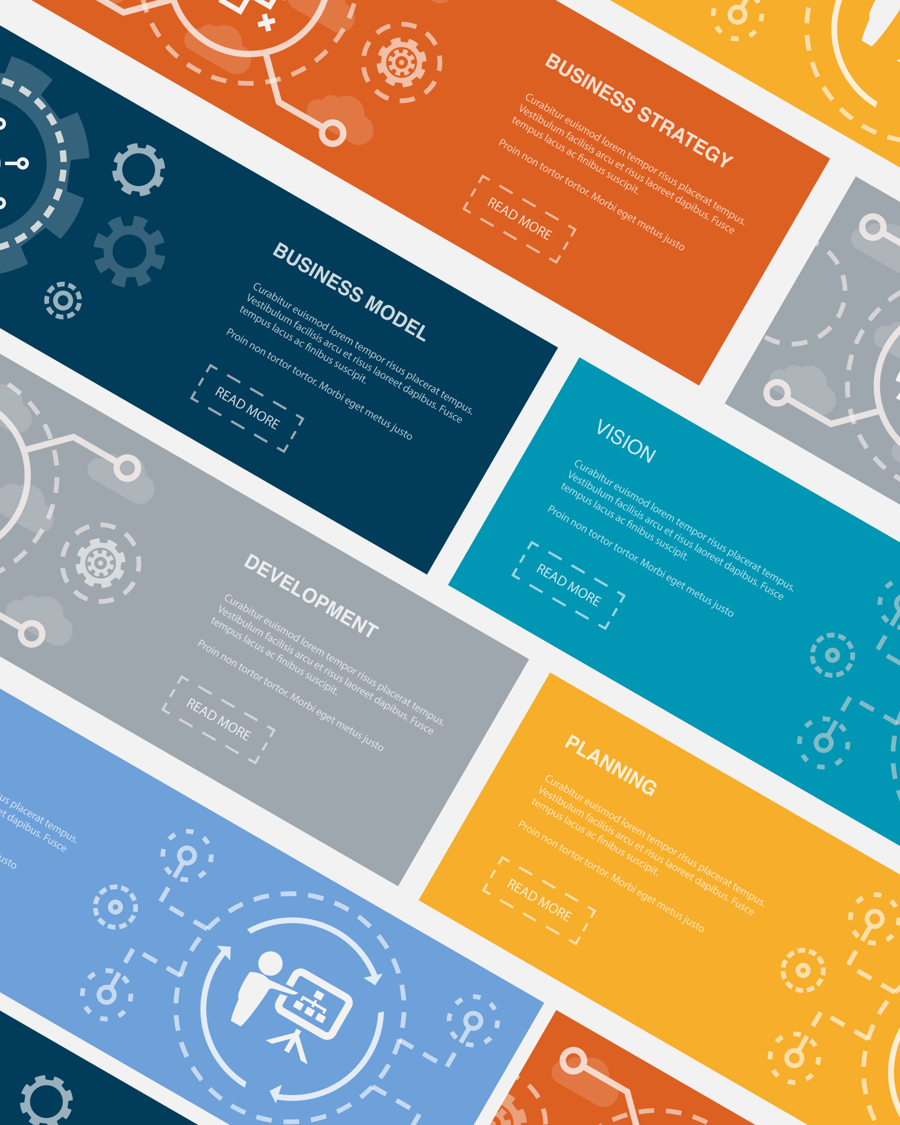 Strategy & Consulting graphic images in a collage