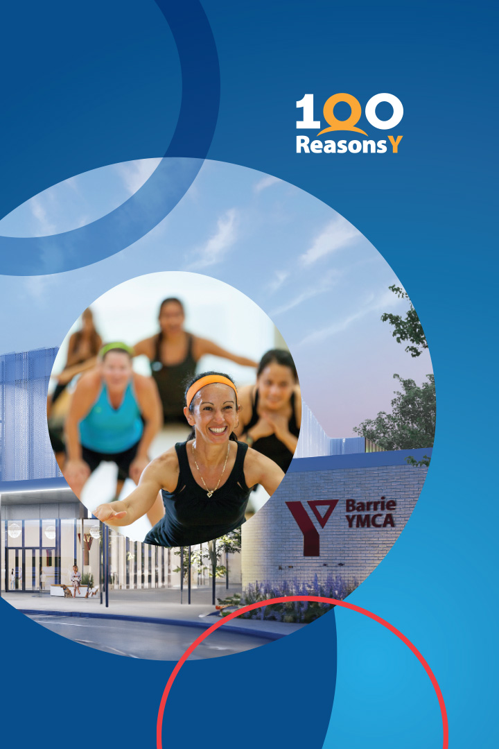 Graphic design showcase featuring a YMCA capital campaign design.