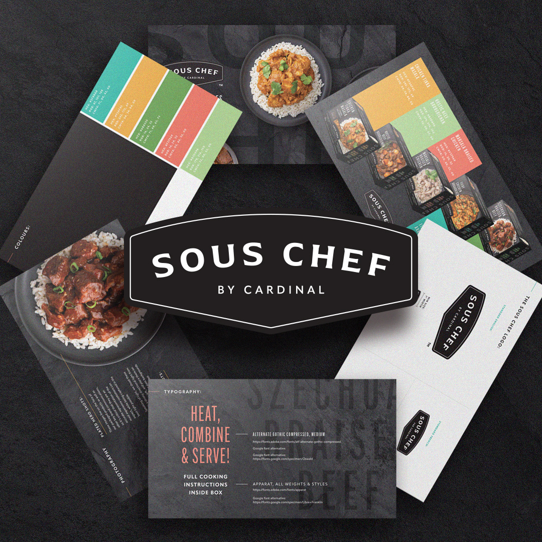 Branding showcase for Sous Chef by Cardinal