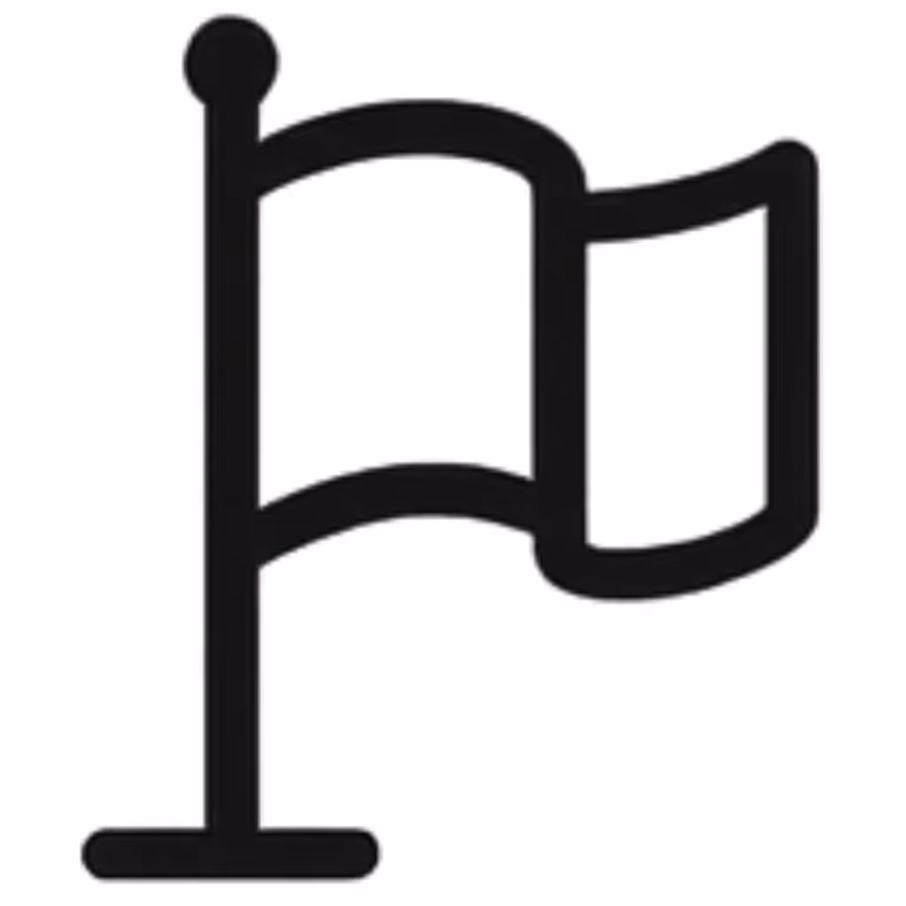 Icon of flag on a pole – Represents saving at-risk accounts or flagging client concerns early.