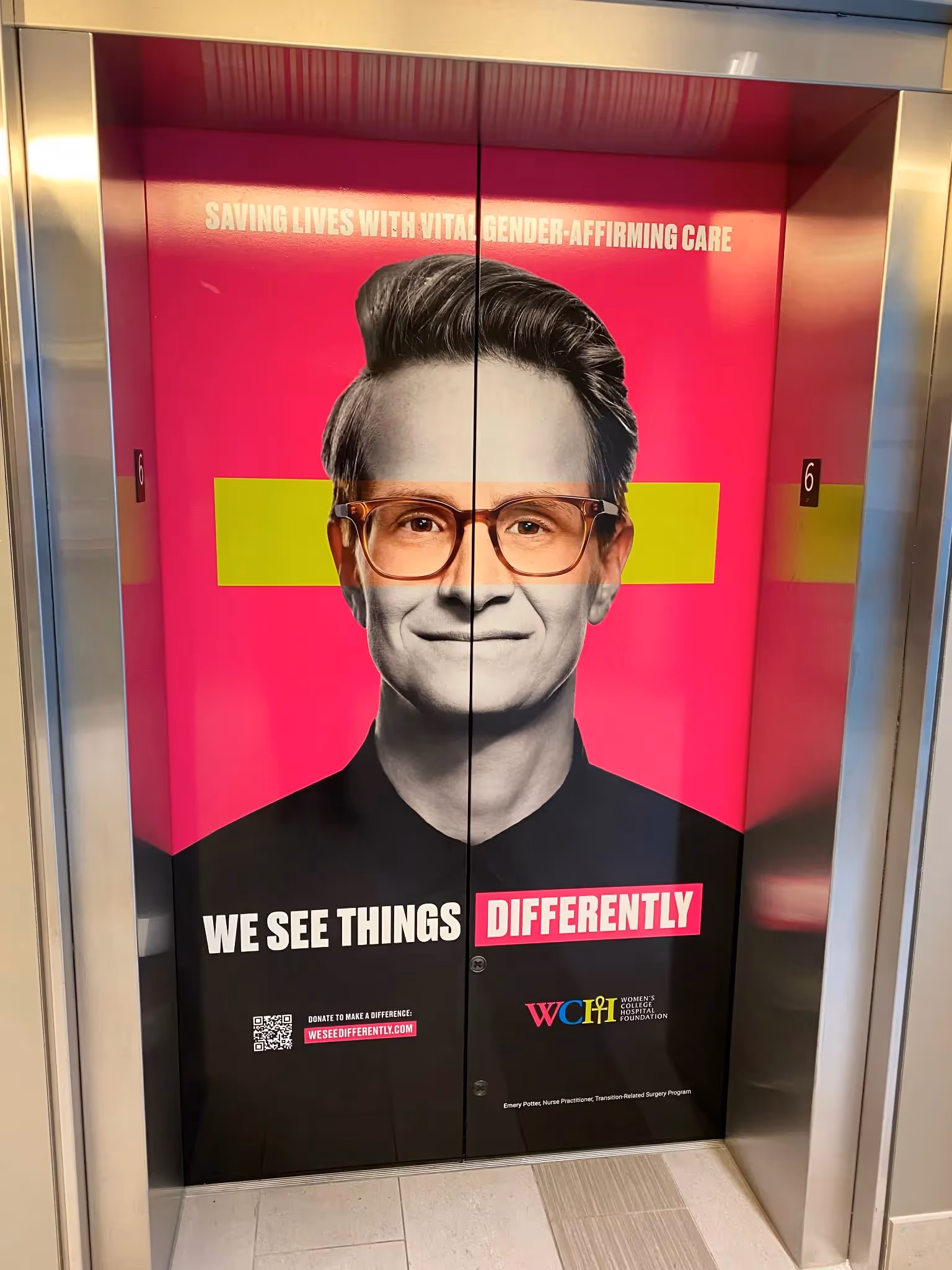 Environmental graphics project by Resource Integrated featuring custom elevator wraps